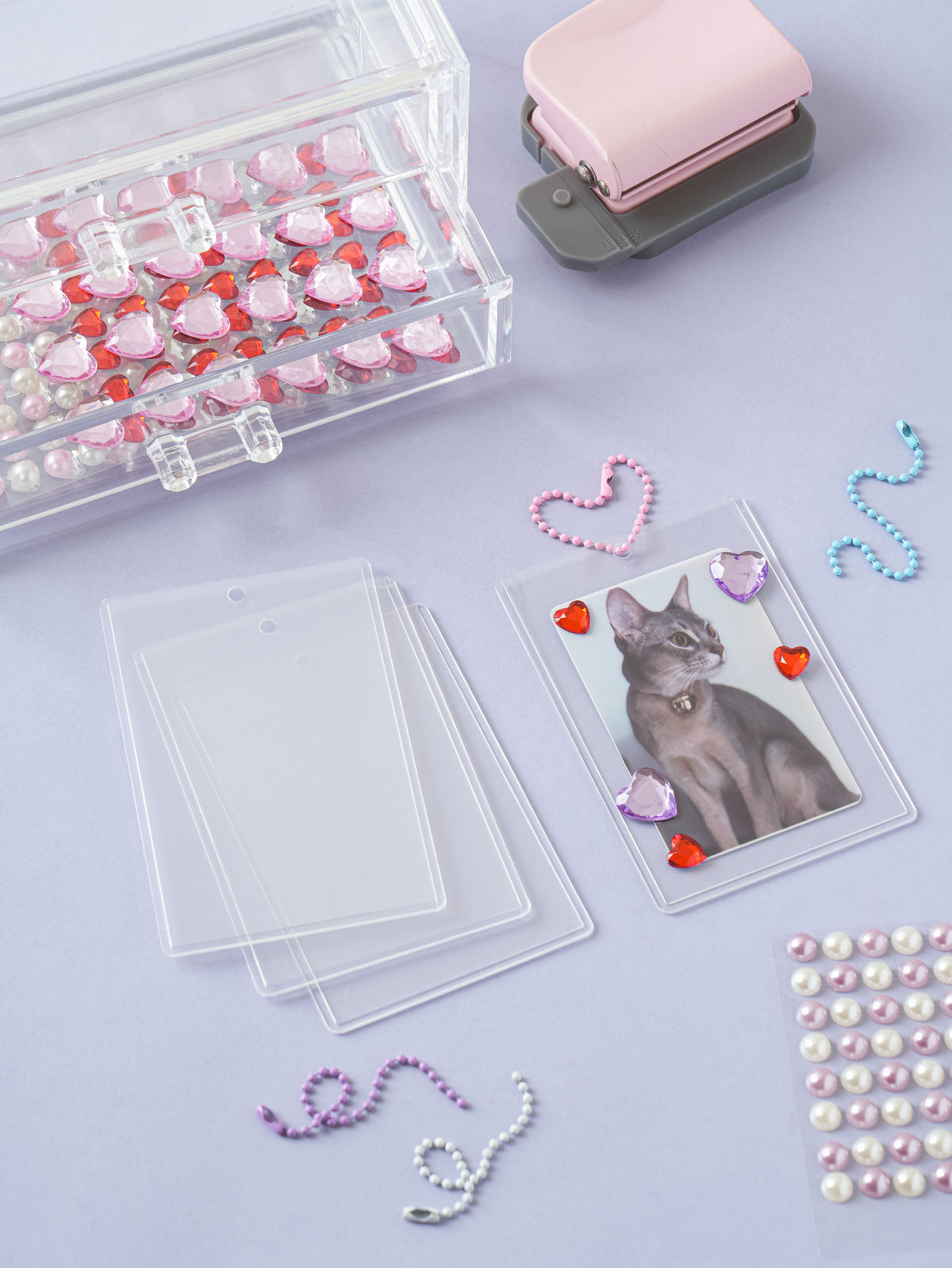 Daiso Bulkku Ball Chain Top Loader 4 Sets – K-pop photocard holder